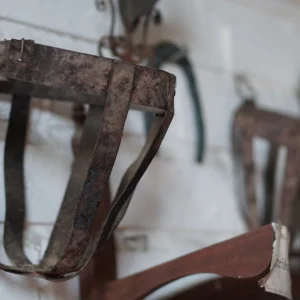 Lote bozales porta cuchillos cuero