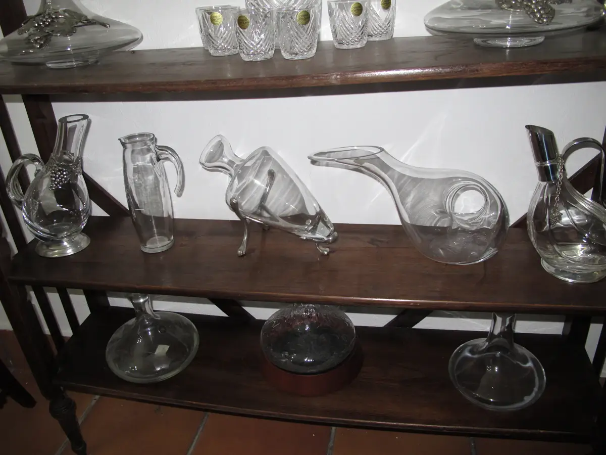 Lote decantadores vino jarra botella vasos a juego alambique - Imagen 6